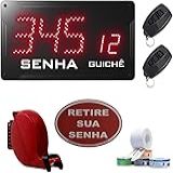 MICHELANGELO Kit Senha E Guichê I Painel De Senha Duplo Com Dispensador Manual E Acessórios Ideal Para Clínicas Cartórios Hospitais E Estabelecimentos Com Atendimento Organizado