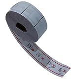 MICHELANGELO Rolo Bobina Senha Atendimento Bico De Pato Preta 3 Dígitos 000 999 Para Uso Em Dispensador Manual De Senhas Cada Rolo Com 2 000 Senhas