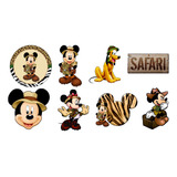 Mickey Safari Termocolante Patch Aplique Estampado Tecido