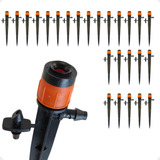 Micro Aspersor Bico Irrigação Regulável Estaca Tubo 4mm 25un