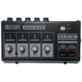 Micro Mixer Csr Csr401m 4 Canais Com Efeito Mesa De Som Loja