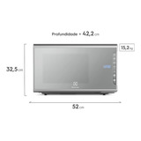Micro ondas Mi41s 31l Espelhado Com Painel Integrado E Função Tira Odor Cor Inox Electrolux 127v