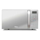 Micro ondas Philco Pmo123 Capacidade 20 Litros 1100w Branco Espelhado Função Tira Odor 220v