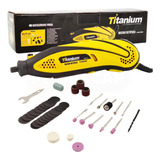 Micro Retífica Profissional 130w 1/8 Com 40 Peças Titanium 