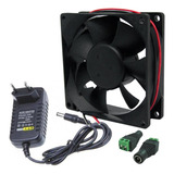 Micro Ventilador Cooler Ventoinha 80x80x25 12v