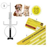 Microchip Pico 1 25x7mm Medalha Qr Code Mini Cães gatos