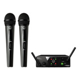 Microfone Akg Wms40 Mini Dual Vocal Set Preto 2bastoes