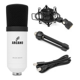 Microfone Arcano Delek white Condensador Unidirecional