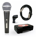 Microfone Arcano Renius 8 Com Cabo Xlr Vocal Maleta Sj