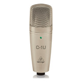 Microfone Behringer C 1u Condensador Cardioide Cor Dourado
