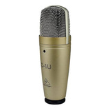 Microfone Behringer C 1u Condensador Cardioide Cor Dourado