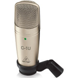 Microfone Behringer Condensador C1u Usb + 2 Anos De Garantia