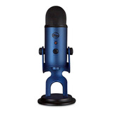 Microfone Blue Yeti Condensador Omnidirecional Cor Midnight Blue