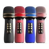 Microfone Bluetooth Karaoke Fm Usb Com