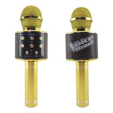 Microfone Bluetooth The Voice Brasil Dourado Cor Dourado-escuro