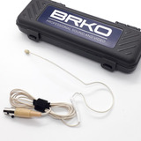 Microfone Brk Headset Cabeça Auricular Para Akg 3pin Bege
