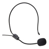 Microfone Cabeça Headset Amplificador Megafone P Professor Cor Preto