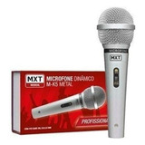Microfone Com Fio M k5 Profissional Mxt Metal Com Cabo Cor Prata