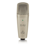 Microfone Condensador Behringer C-1u Usb Cardióide Dourado