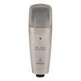 Microfone Condensador Behringer C-1u Usb Studio Dourado