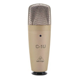 Microfone Condensador Behringer C1u Interface Usb Gravação