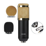Microfone Condensador Bm800 Profissional Youtube Estúdio A9 Cor Preto