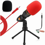 Microfone Condensador Com Divisor De Áudio