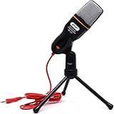 Microfone Condensador Com Fio Conexão P2 : Som Claro E Versátil Para Vídeo Conferências, Jogos E Mais