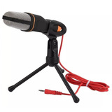 Microfone Condensador Com Tripé Q 888 Omnidirecional Preto