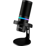 Microfone Condensador Gamer Hyperx Duocast Usb C Rgb Preto