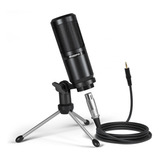 Microfone Condensador Gravação studio Xlr Maono volume tripé