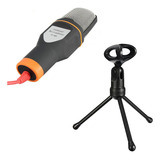 Microfone Condensador Gravar Com Tripe Pc Notebook