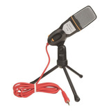 Microfone Condensador Omnidirecional De Mesa Sf 666 Preto