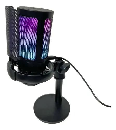 Microfone Condensador Rgb Luzes
