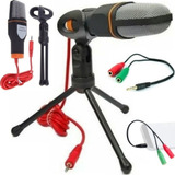 Microfone Condensador Tripé Mesa Celular Note Pc Gravação