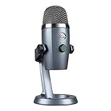 Microfone Condensador USB Blue Yeti Nano Com Captação Cardióide E Omnidirecional Plug And Play Para Podcast E Gravações Em PC E Mac Cinza