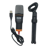 Microfone Condensador Usb De Mesa Gravação Vídeo