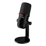 Microfone Condensador USB HyperX Solocast Alta Resolução De 24 Bits 96 KHz Sensor De Toque Para Silenciar Com Indicador De LED Cardióide Para Streaming Podcasts Jogos Preto 4P5P8AA 