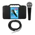 Microfone Csr Ht58a Dinâmico Vocal Profissional Estojo Cabo Cor Preto