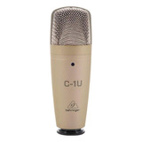 Microfone De Estuio Condensador Behringer Com Fio C1u