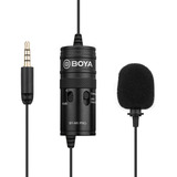 Microfone De Lapela Boya By m1 Pro P câmera Celular Pc Preto