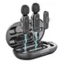 Microfone De Lapela Duplo H maston Tipo C Cor Preto Mk08