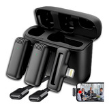 Microfone De Lapela Sem Fio Para iPhone 2 Mic Profissional