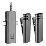 Microfone De Lapela Sem Fio Para Receptor De Telefone Celular Bomge S17 Cor Preto