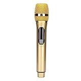 Microfone De Mão Microfone Sem Fio De Karaokê Fácil De Conectar 600Hz A 800KHz Com Tela LED Para Conferência