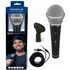 Microfone De Mão Profissional Cardioide Samson R21s Cor Preto