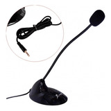 Microfone De Mesa Multimídia Pedestal Pc Notebook Jogos Chat