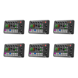 Microfone De Placa De Som 6x F998 Sound Audio Interface Mixe