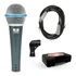 Microfone Dinâmico Arcano Osme-8 Com Cabo Xlr-xlr 4,5m Cor Azul