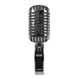 Microfone Dinâmico Estilo Vintage Estúdio Csr54 Metal Prata 